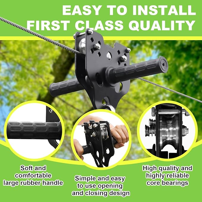 Outdoor Zip Line Kit for Kids -30m