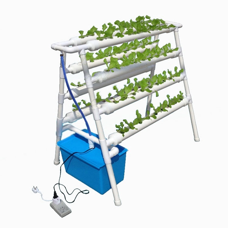 Techtongda 72-Site Hydroponic Grow Kit – Ladder-Type Plant System – Indoor/Outdoor With Hose, 70 Sites