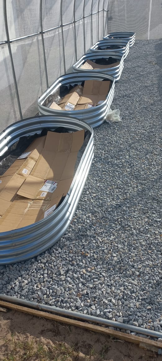 Bell and Paton 40% Shade Net tunnels. Frame with a Fitted, 40% Shade Net
