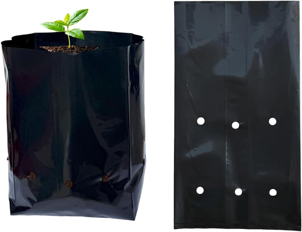 Heavy-Duty Nursery Planting Bags — 100% Virgin Material (Pack of 25)