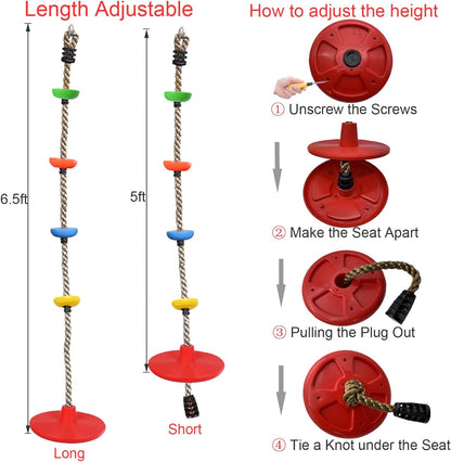 Climbing Swing Rope with Seat for Kids