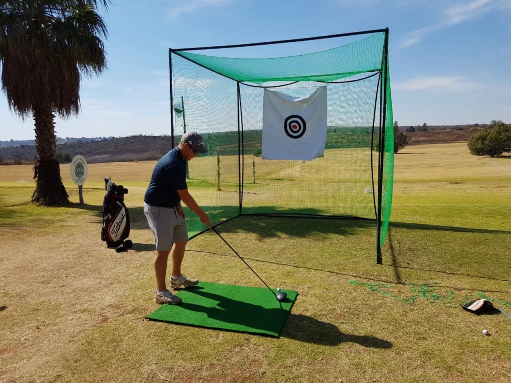 Free Standing Steel Frame Golf Cage and Net by Bell and Paton