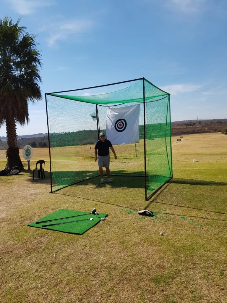 Free Standing Steel Frame Golf Cage and Net by Bell and Paton