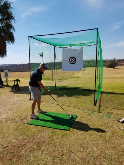 Free Standing Steel Frame Golf Cage and Net by Bell and Paton