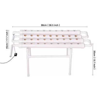 Hydroponic NFT System with 36 Holes