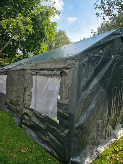 3 × 6m Portable Carport with Removable Sidewalls & Roll-Up Doors – Galvanised Steel Frame