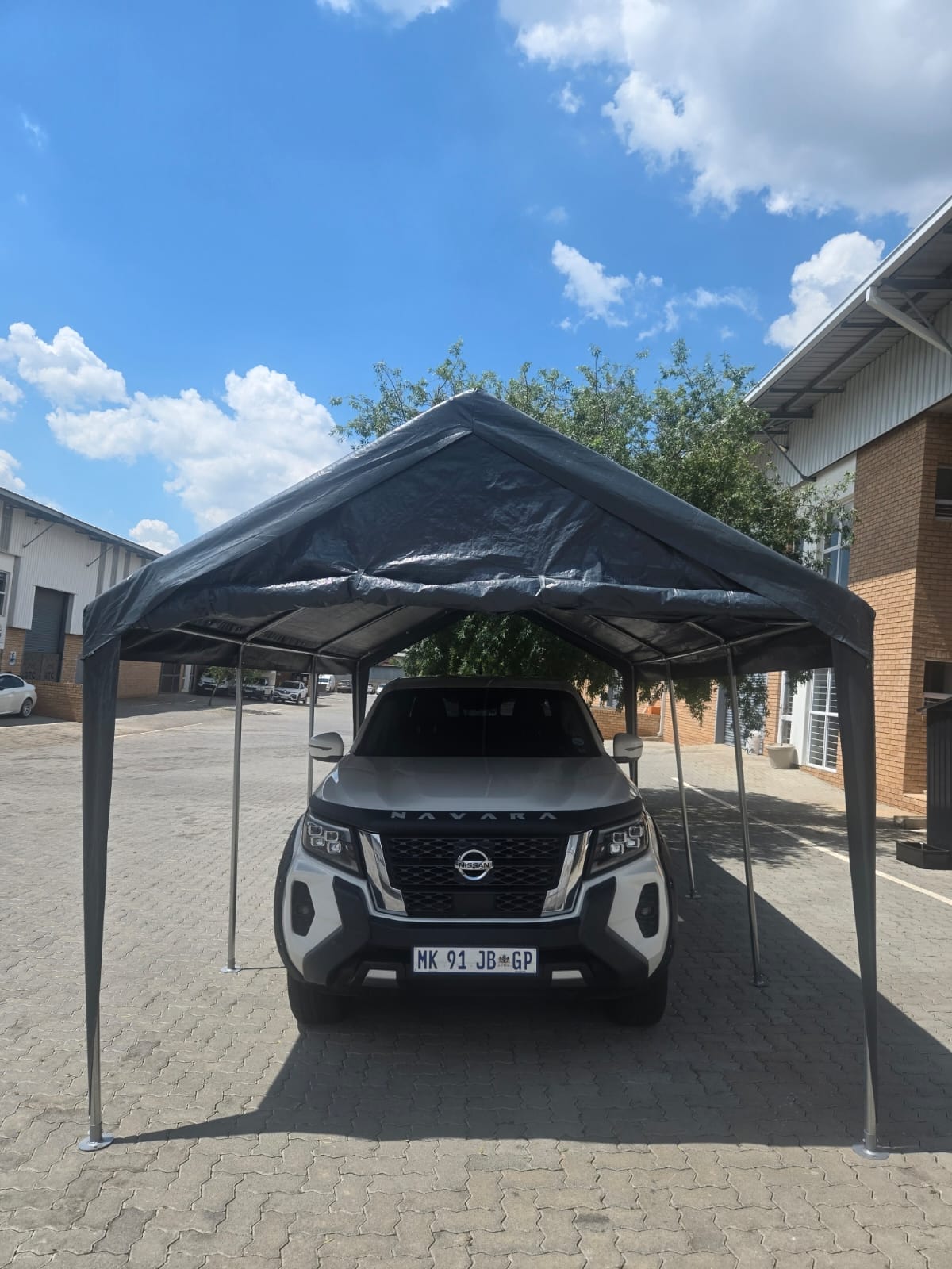 3 × 6m Portable Carport with Removable Sidewalls & Roll-Up Doors – Galvanised Steel Frame