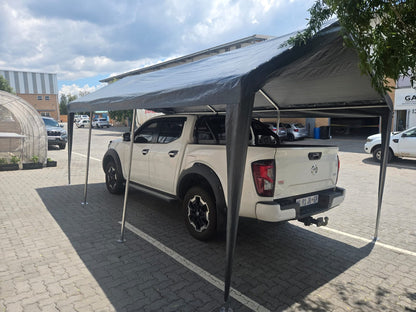 3 × 6m Portable Carport with Removable Sidewalls & Roll-Up Doors – Galvanised Steel Frame
