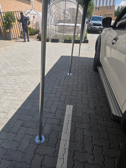 3 × 6m Portable Carport with Removable Sidewalls & Roll-Up Doors – Galvanised Steel Frame