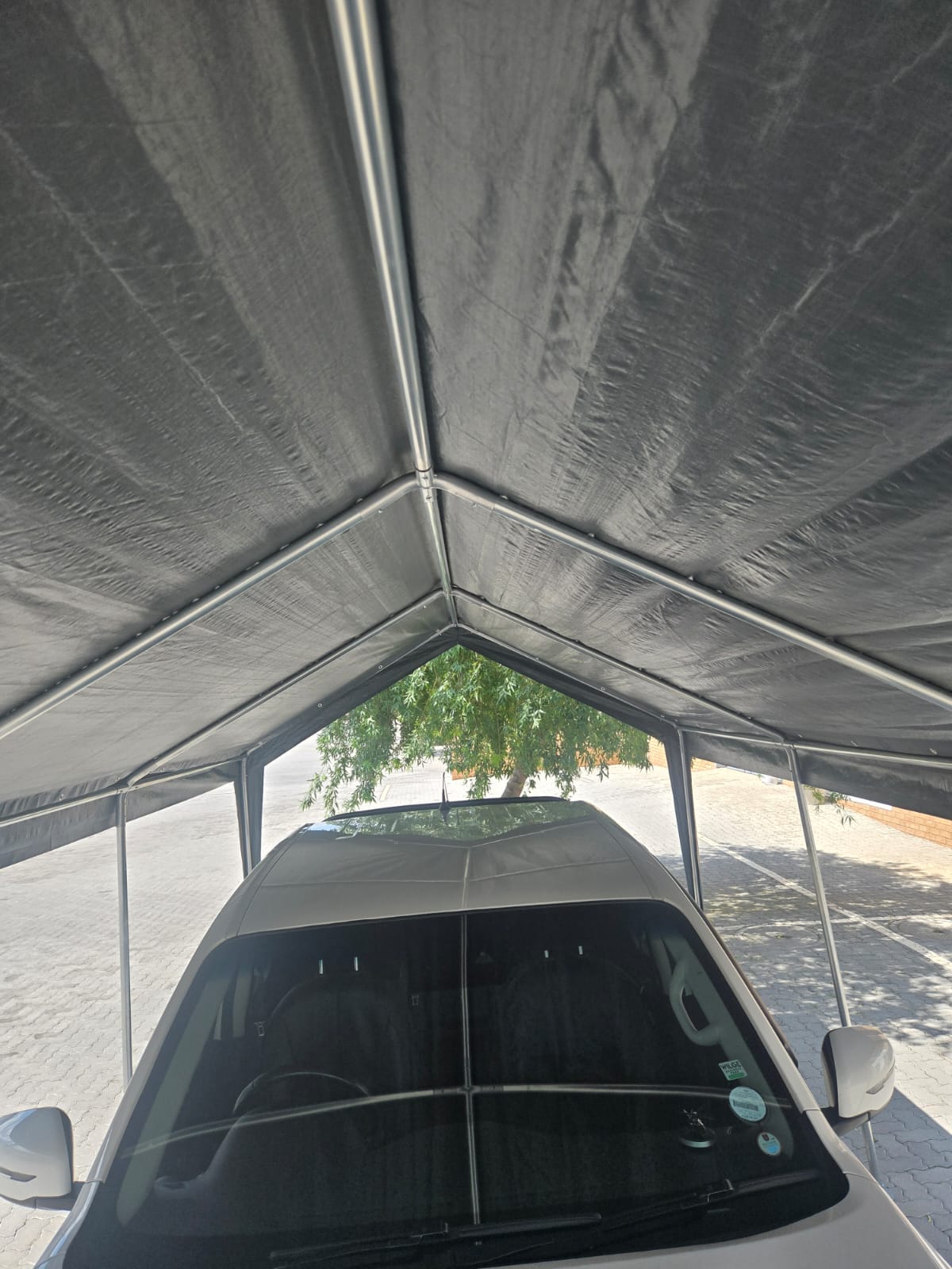 3 × 6m Portable Carport with Removable Sidewalls & Roll-Up Doors – Galvanised Steel Frame