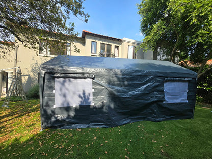 3 × 6m Portable Carport with Removable Sidewalls & Roll-Up Doors – Galvanised Steel Frame