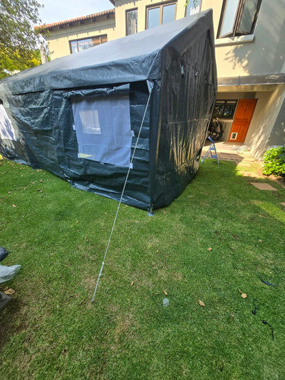 3 × 6m Portable Carport with Removable Sidewalls & Roll-Up Doors – Galvanised Steel Frame