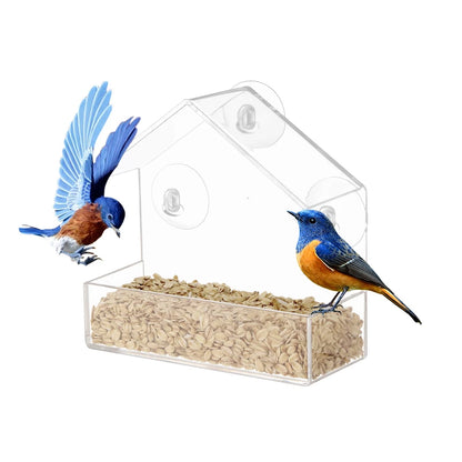 Triangle Outdoor Window Bird Feeder