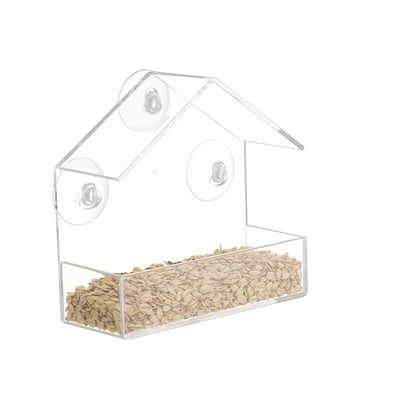 Triangle Outdoor Window Bird Feeder