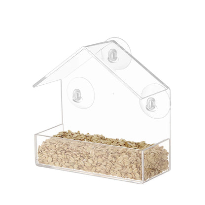 Triangle Outdoor Window Bird Feeder